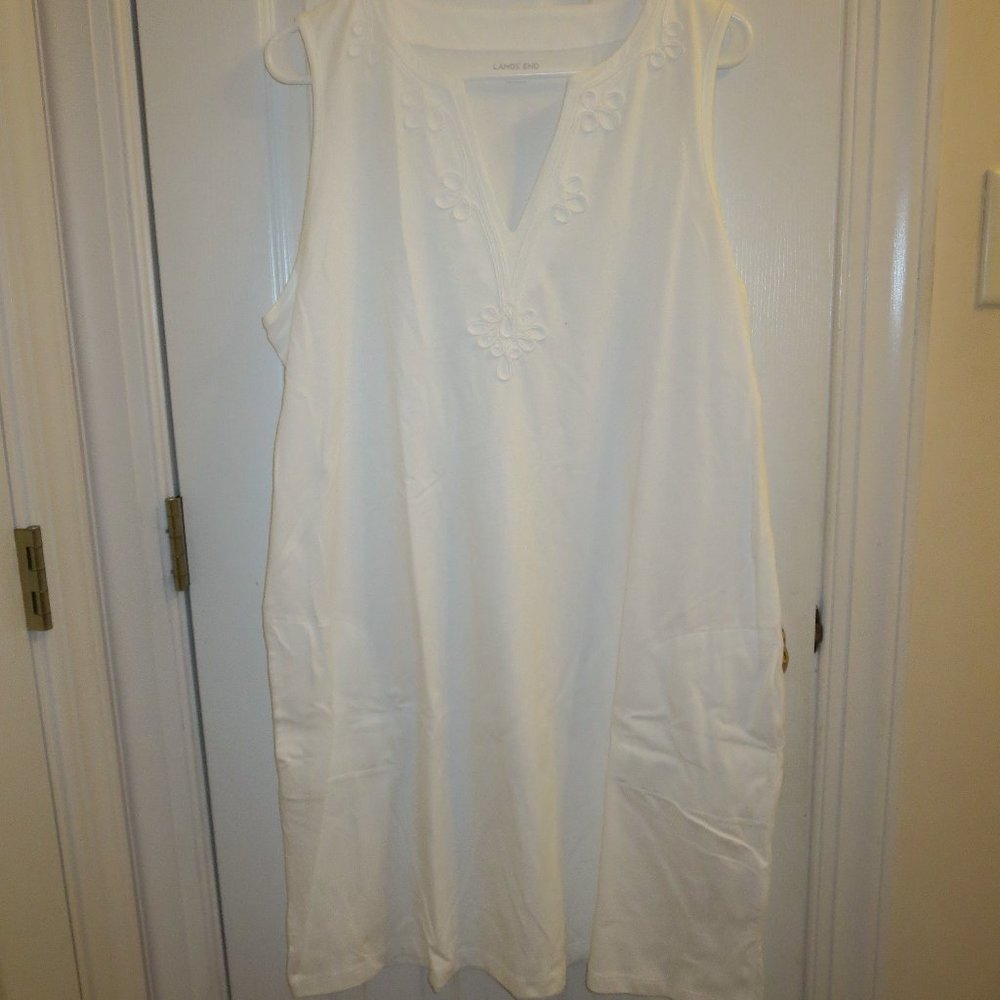 Cotton knit summer sheath dress